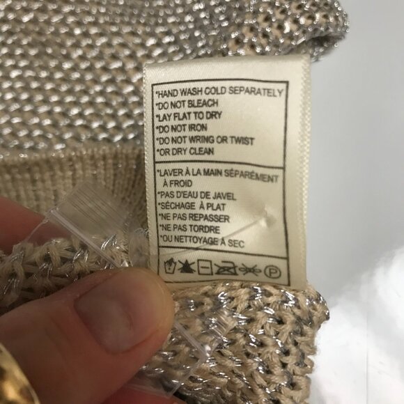 NEW BB Dakota Sweater XSmall Steve Madden Retail $89.00 Rose Gold Metallic - Picture 9 of 11